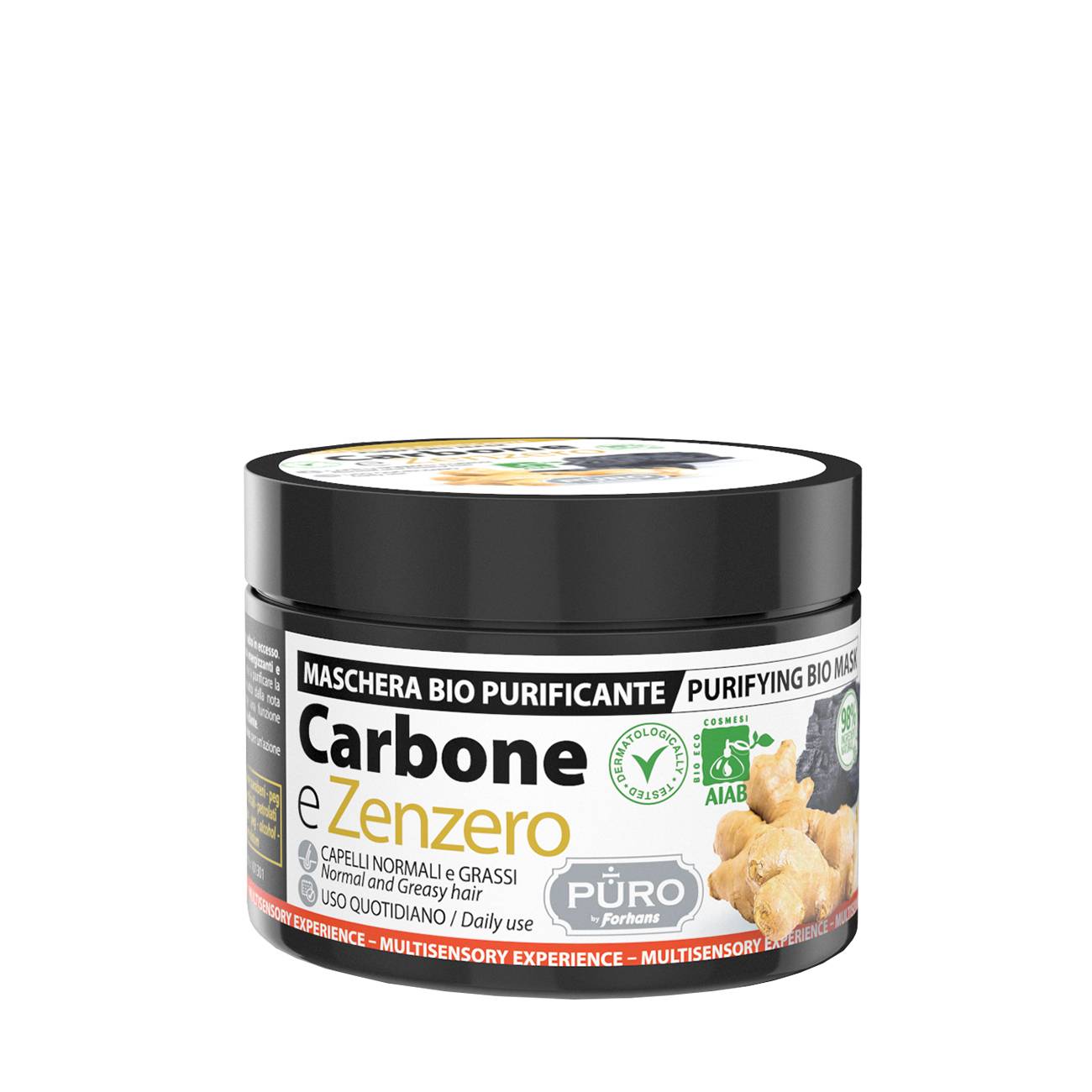 Carbone E Zenzero Hair Mask Bio 250 ml Puro by Forhans bestvalue.eu imagine noua 2022
