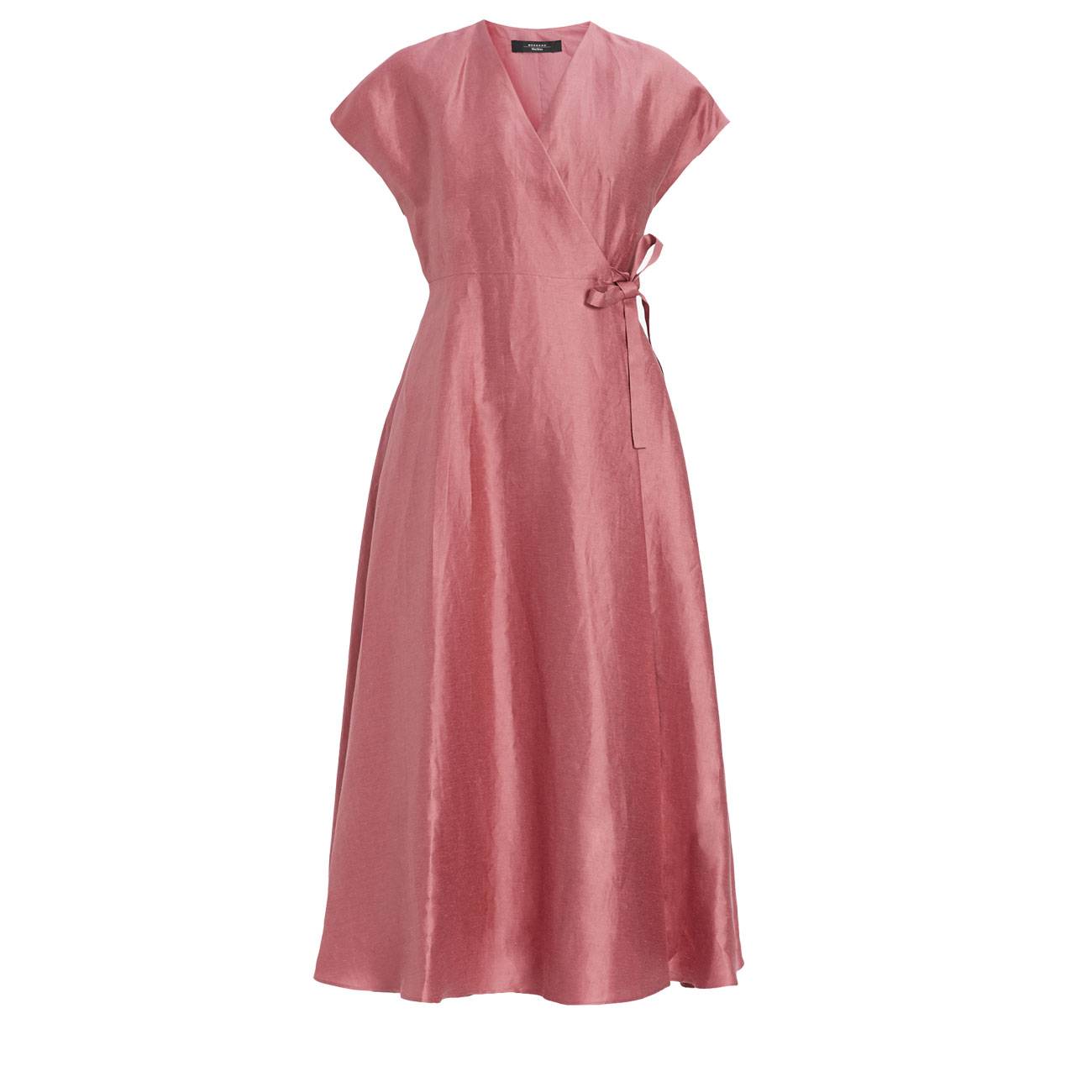 Dress in linen satin and silk 40