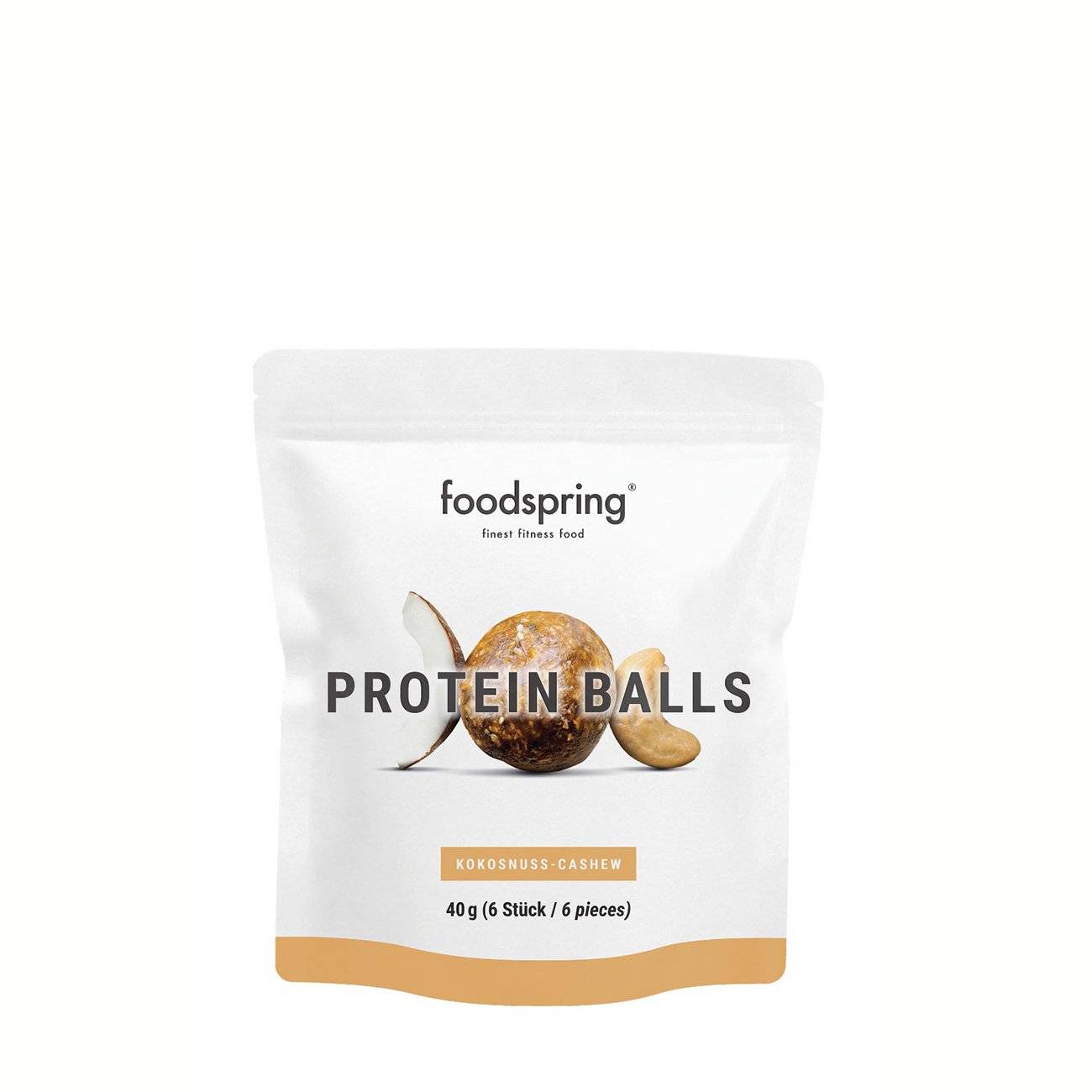 PROTEIN SNACK BALLS WITH CAHSEW NUTS AND DARK COCOA 40gr bestvalue.eu