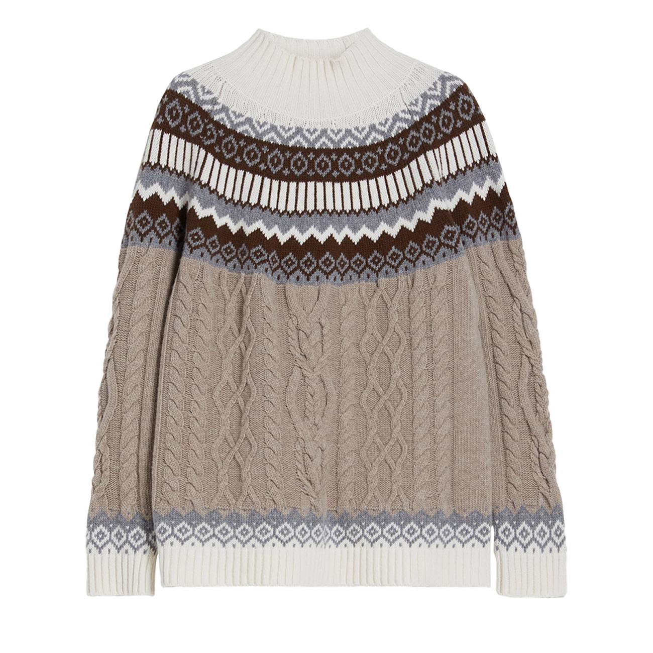 Wool yarn sweater S