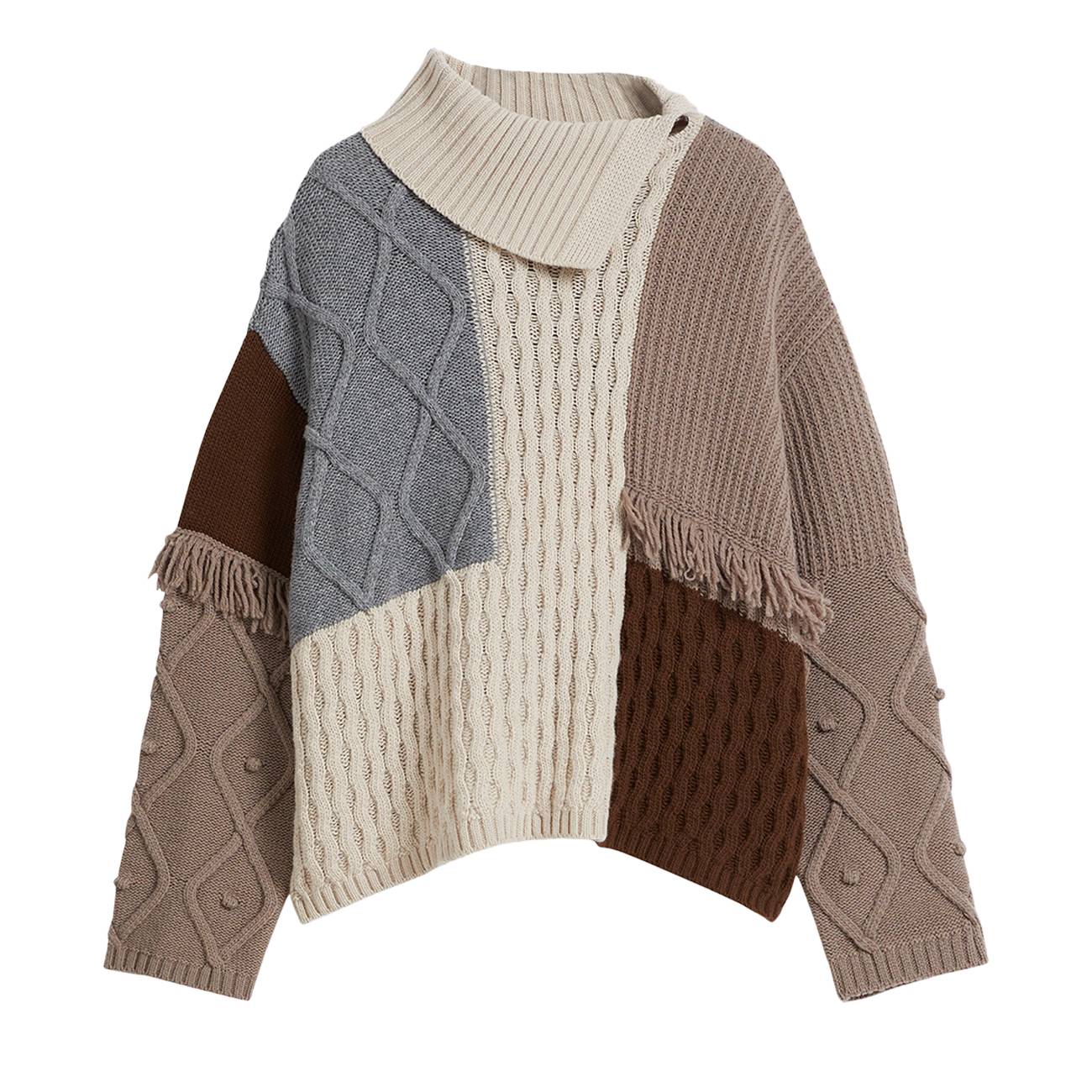 Wool yarn sweater M