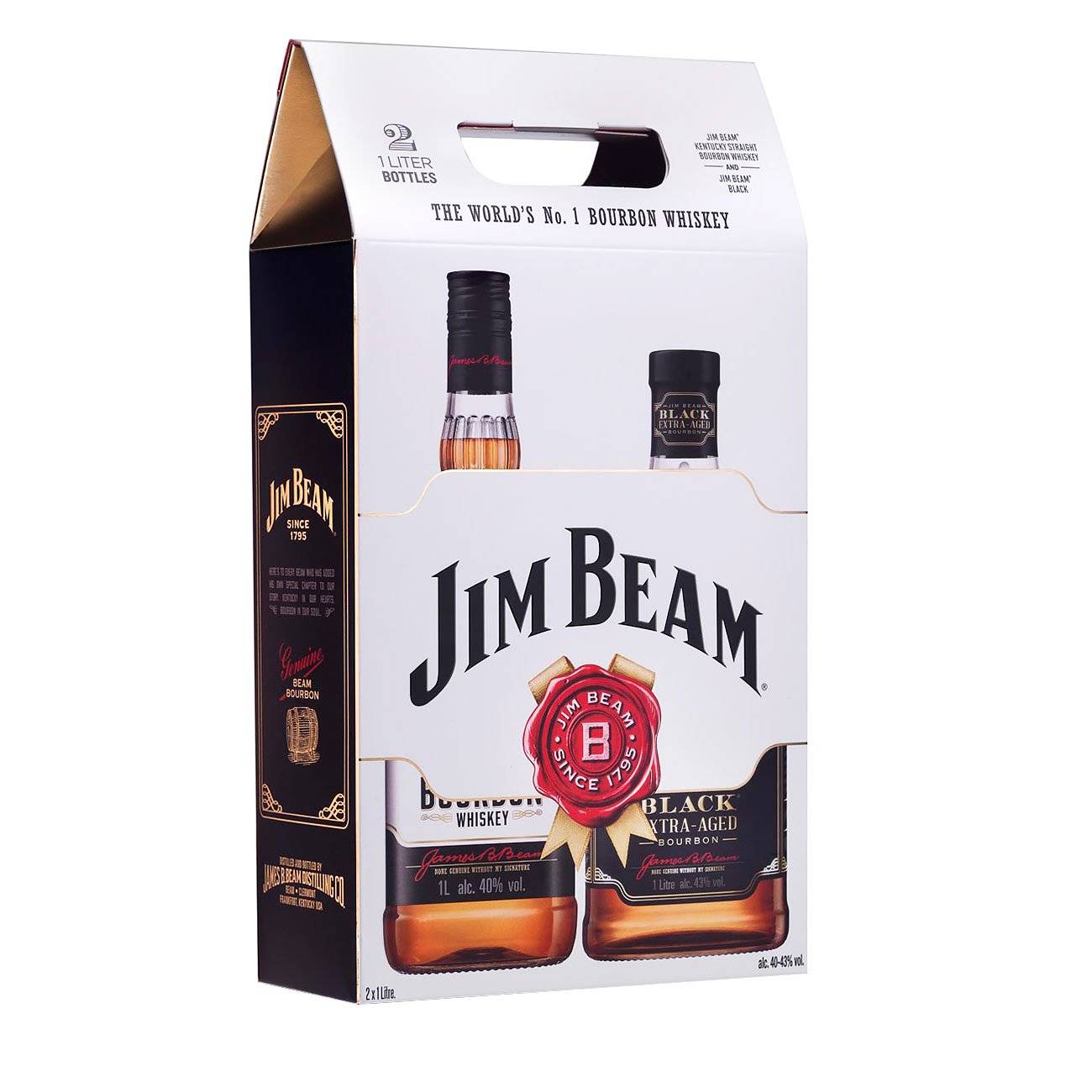 Jim Beam BLACK-WHITE BI-PACK 2000 ml Pret Mic 2000