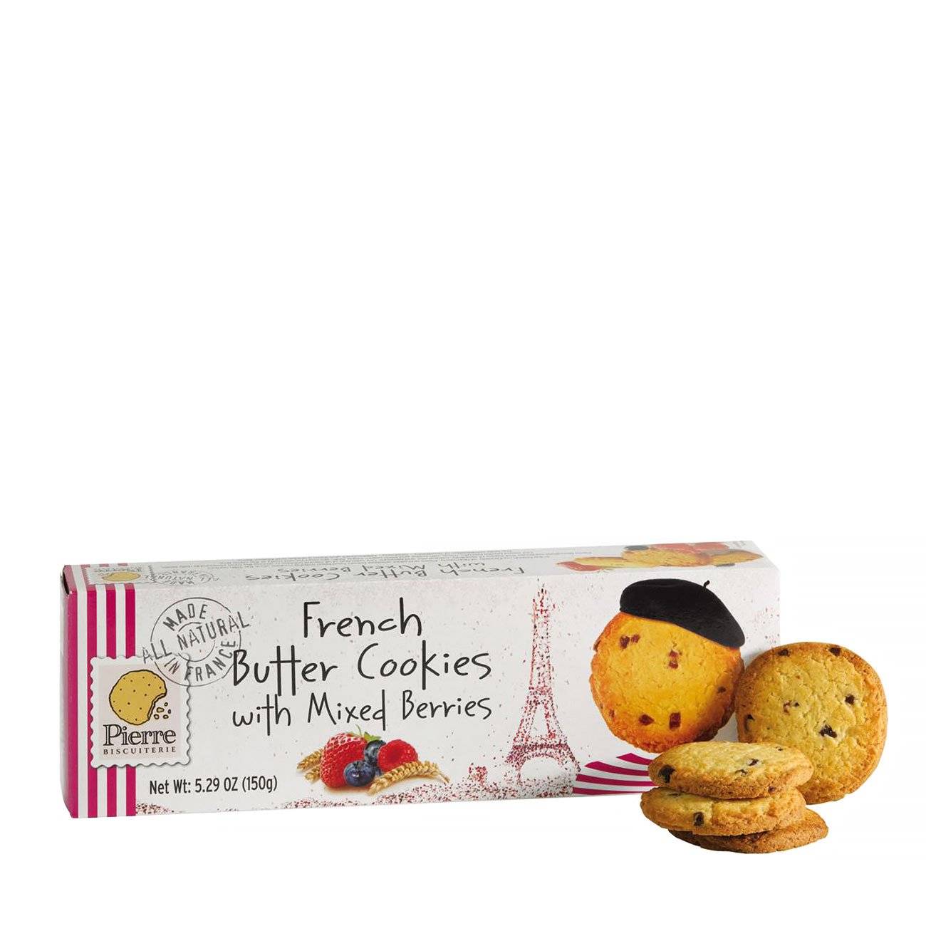 FRENCH BUTTER COOKIES MIXED BERRIES 150 gr