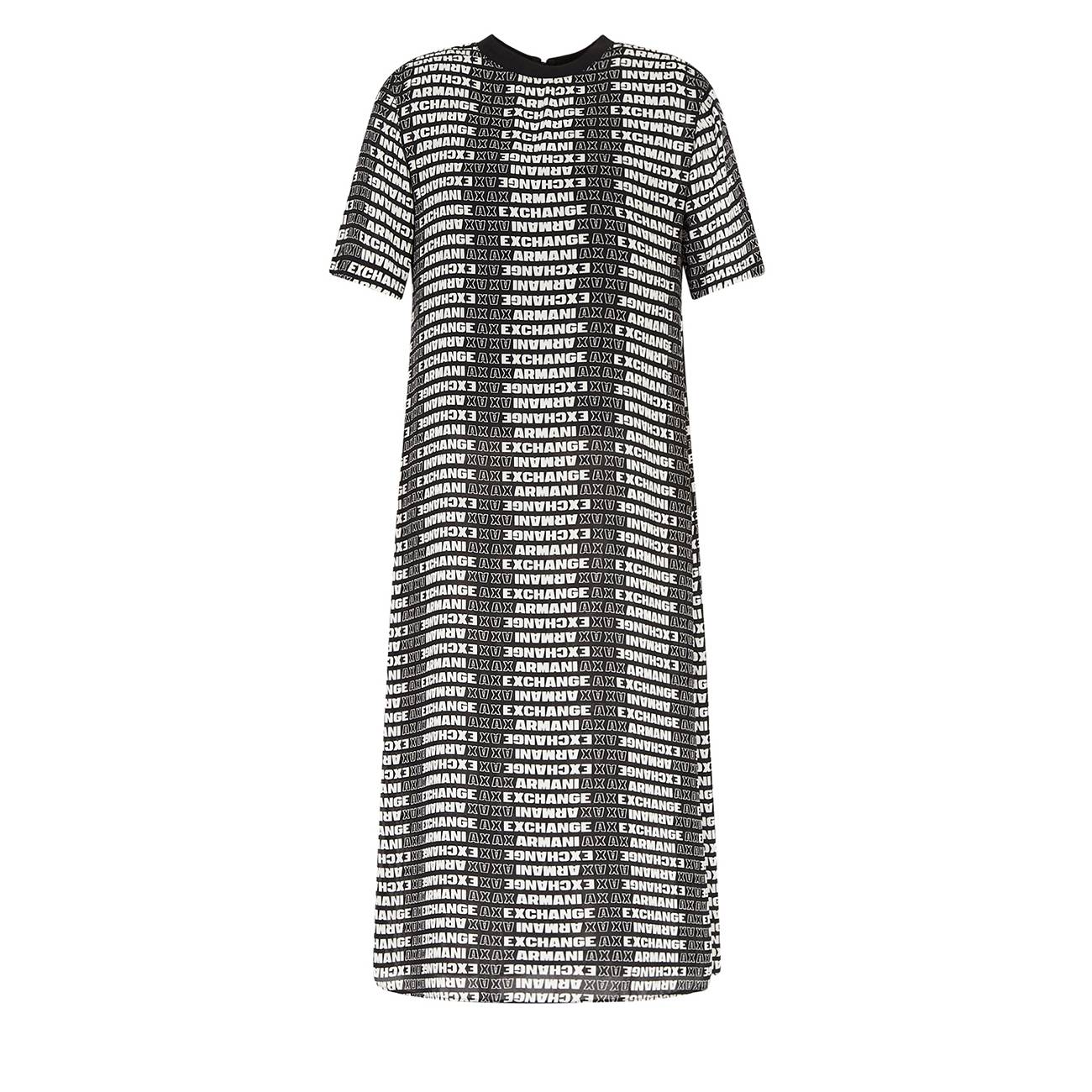 T-shirt dress with all-over logo 38 Armani Exchange