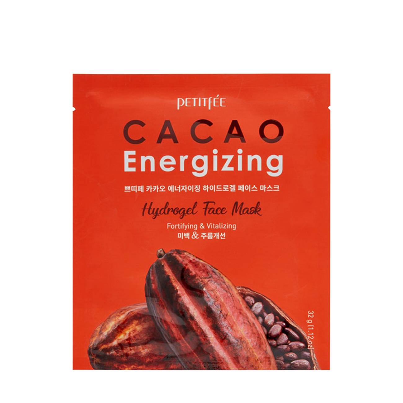 Cacao Energizing Hydrogel Face Mask 32 gr Petitfee bestvalue.eu imagine noua