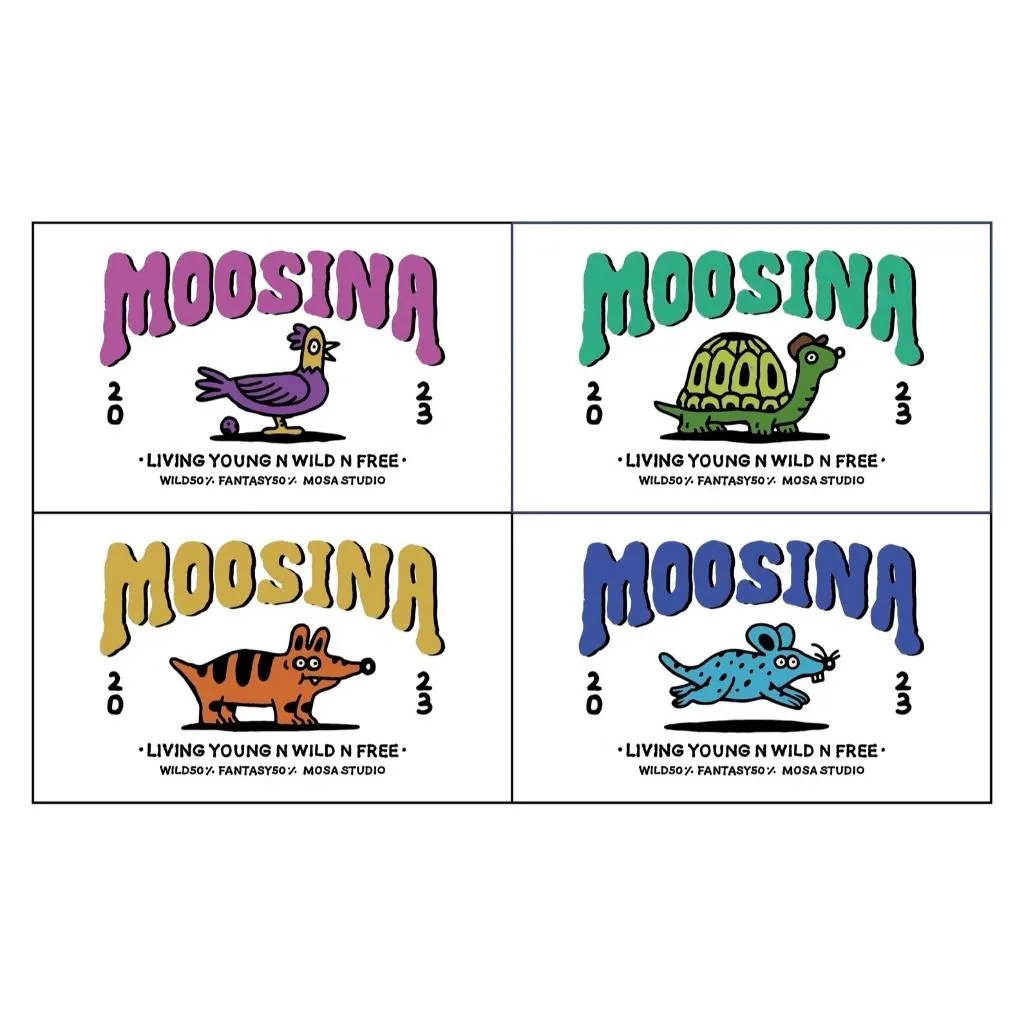 Moosina 怪獸閃貼（4入組）