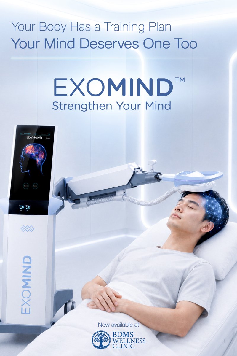 EXOMIND™ brain stimulation session with the ExoTMS™ device at BDMS Wellness Clinic