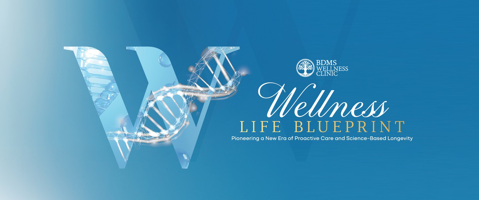 Wellness Life Blueprint 长寿健康计划主视觉 — BDMS Wellness Clinic 曼谷
