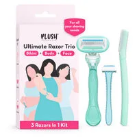 Plush The Ultimate Razor Trio Kit - Bikini, Body & Facial Hair Removal