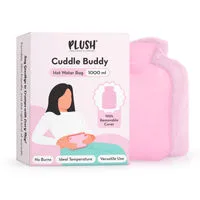 Plush Hot Water Bag for Cramps & Pain Relief - Soft Cuddle Buddy with Removable Cover