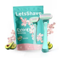 LetsShave Evior 3 Executive Set For Women, 3 Blade Body Razor & Shave Care Grooming Kit