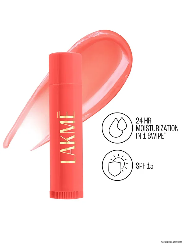 Lakme Lip Love Care Stick  24Hr Moisturization with SPF 15 4.5g - Apricot