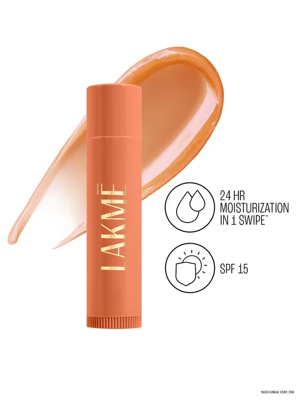 Lakme Lip Love Care Stick 24Hr Moisturization with SPF 15 4.5g - Caramel