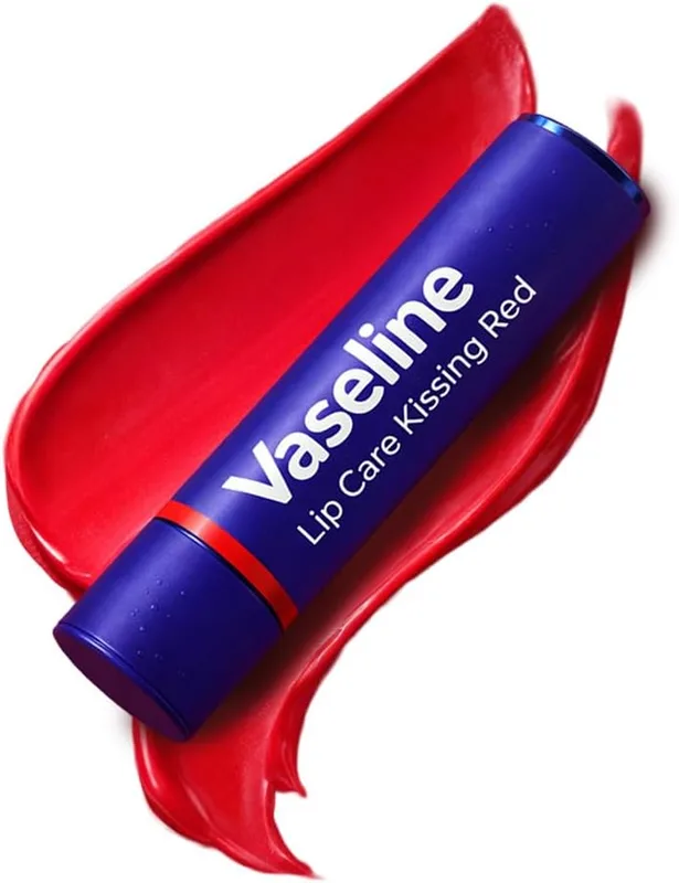 Vaseline Lip Care | Colour+Care Kissing Red Tinted Lip Balm Stick | up to 24Hr* moisturization | with manuka honey | 3g