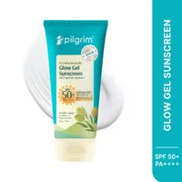 Pilgrim 2% Niacinamide Glow Gel Sunscreen SPF 50+++ Uv ShieldX Boost Glow Non-greasy No white cast