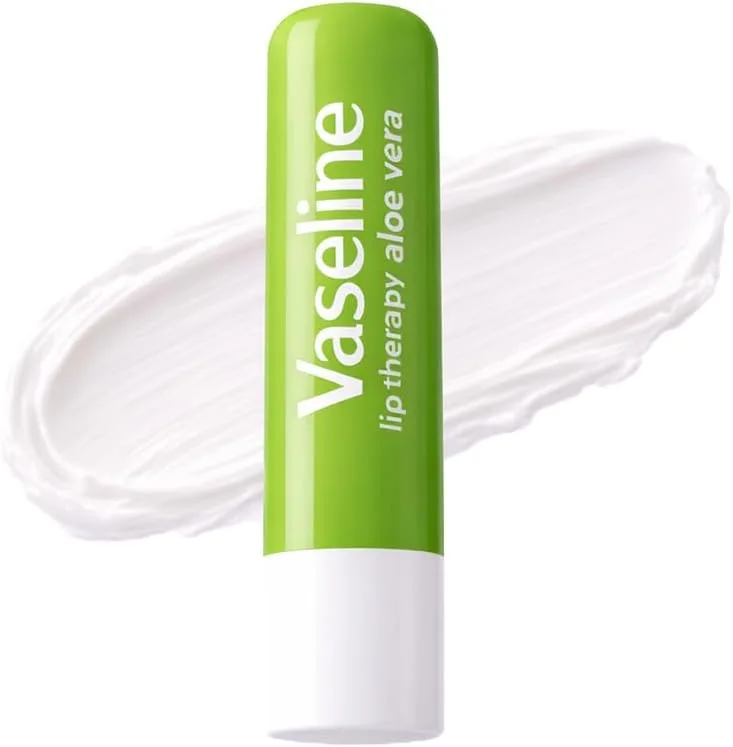 Vaseline Lip Care | Aloe Vera Lip Balm Stick | Up to 48Hr moisturization | with aloe extract & petroleum jelly | made in South Korea | 4.8g