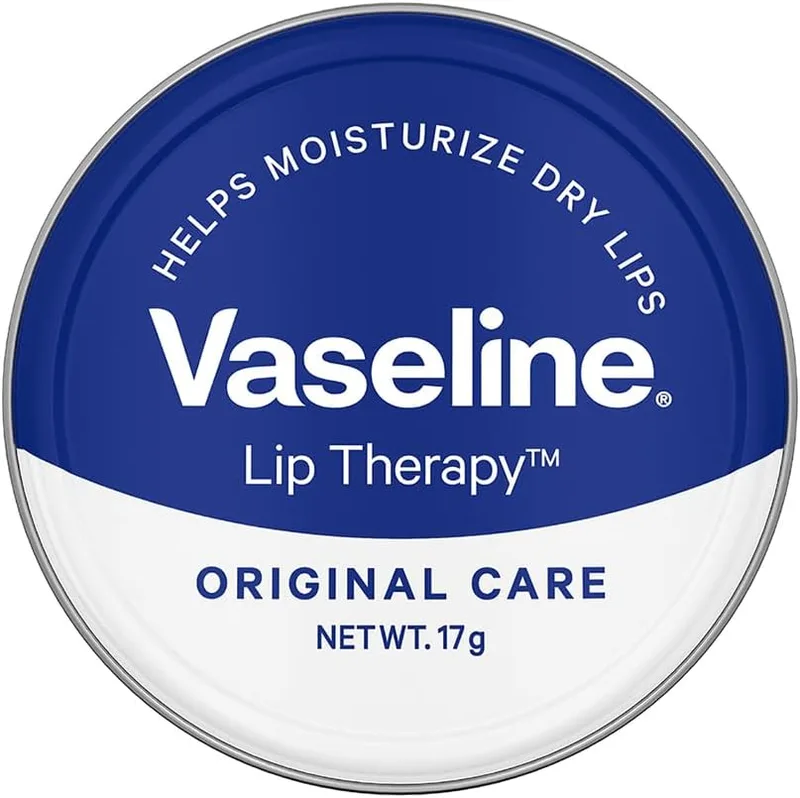 Vaseline Lip Tins Original Care, 17g | Infused with Vitamin E to Hydrate & Moisturize Dry Lips Transparent