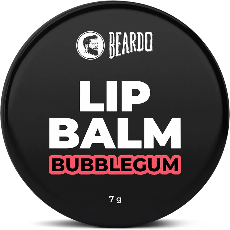 Beardo Bubblegum Non Tinted Lip Balm for Men, 7g | Lip Care For Soft Kissable Lips | Lip Mask For Dry, Cracked and Chapped lips | Repair & Protection