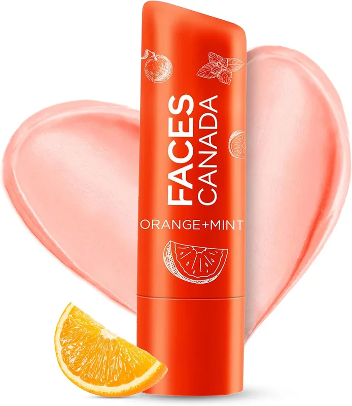 FACESCANADA Lip Balm - Orange Mint 01, 4.5g | 12HR Moisture | SPF 15 | Shea Butter, Vitamin C & E Enriched | Hydrating & Nourishing For Dry Chapped Lips | Softens Lips pack of 1