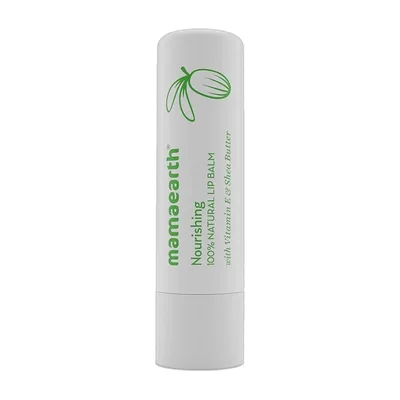 Mamaearth Nourishing 100% Natural Lip Balm with Vitamin E and Shea Butter Natural