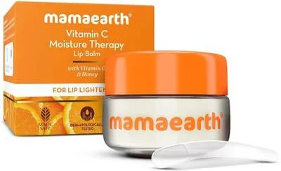 Mamaearth Vitamin C Moisture Therapy Lip Balm SPF 50 for Dry & Chapped Lips Unflavored