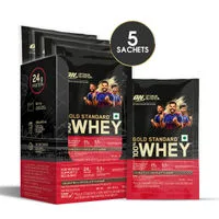Optimum Nutrition Gold Standard 100% Whey Protein Sachets - Double Rich Chocolate - Pack Of 5