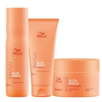 Wella Professionals Invigo Nutri Enrich Mask, Shampoo & Conditioner Combo for Damaged Hair