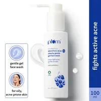 Plum 1% Salicylic Acid & Blueberry Clearly Gentle Gel Face Wash, For Acne Prone & Oily Skin