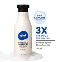 Vilvah Goat Milk Shampoo Combats Frizz, Repairs Damage & Strengthens Roots With Pea Protein