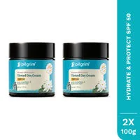 Pilgrim Korean White Lotus Face Cream SPF 50 Glutathione for Hydrate Radiant Skin- Pack of 2