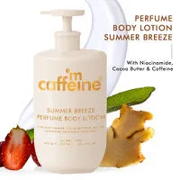MCaffeine Summer Breeze Perfume Body Lotion With Niacinamide & Cocoa Butter Fresh Aquatic Fragrance