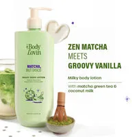 Plum BodyLovin’ Matcha, But Disco Milky Body Lotion, Calming Smoothening, Lactonic Matcha Fragrance