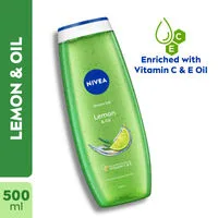 NIVEA Body Wash, Lemon & Oil Shower Gel, Pampering Care & Refreshing Scent of Lemon