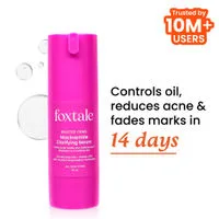 Foxtale 12% Niacinamide Brightening Face Serum, Fades Dark Spots & Acne marks, For Oil Control
