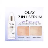 Olay 7in1 Serum with Niacinamide, Vitamin C, Collagen Peptides, Fights 7 Skin Issues