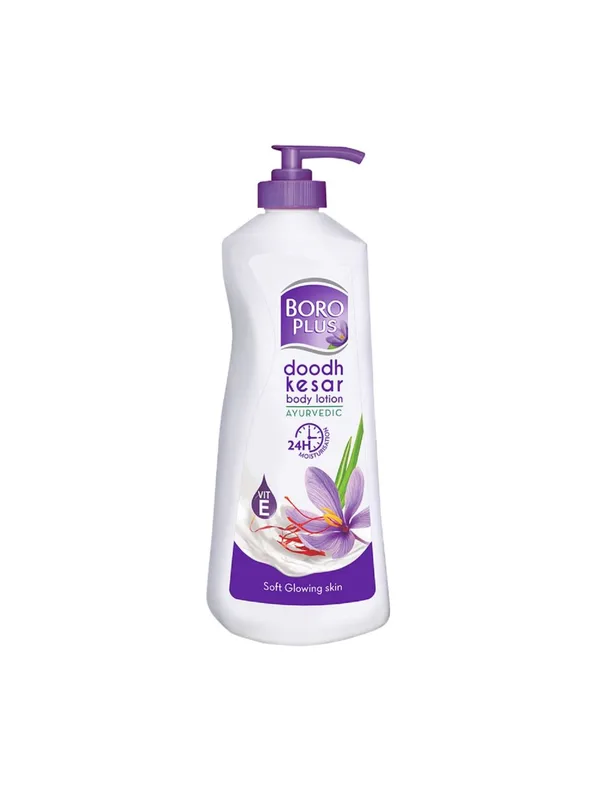 BOROPLUS Doodh Kesar Body Lotion with Vitamin E for Soft Glowing Skin - 400 ml
