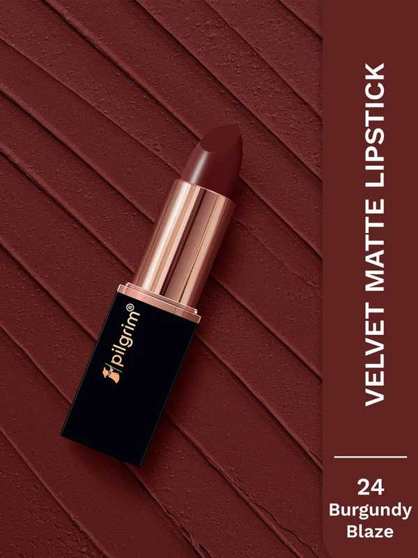 Pilgrim Matte Bullet Intense Colour Transferproof & Smudgeproof Lipstick-Burgundy Blaze 24