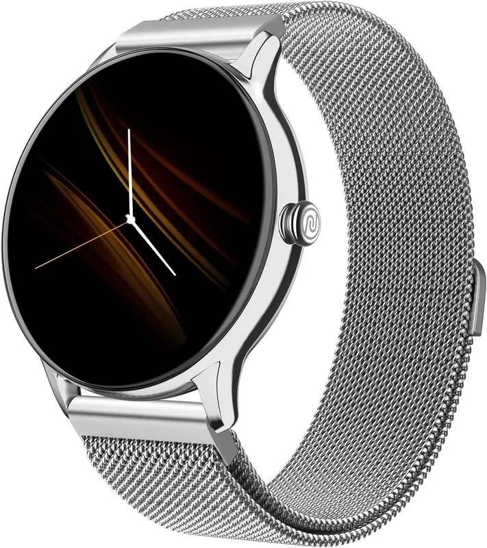 Noise Twist Go Round dial Smartwatch with BT Calling, 1.39" Display, Metal Build, 100+ Watch Faces, IP68, Sleep Tracking, 100+ Sports Modes, 24/7 Heart Rate Monitoring (Silver Link)