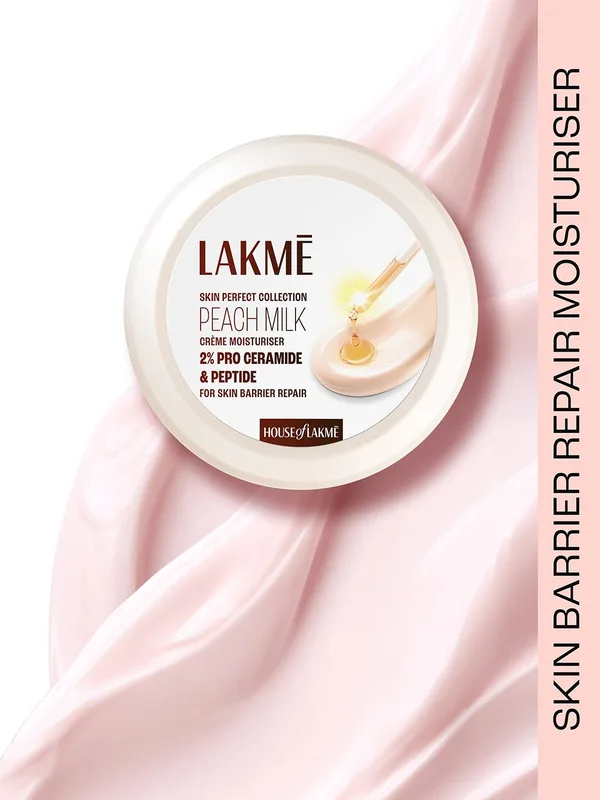 Lakme Peach Creme Moisturiser Ceramide & Peptide Skin Barrier Repair 100g