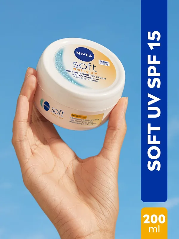 Nivea Soft Daily UV Light Moisturising Cream with SPF-15 - 200ml