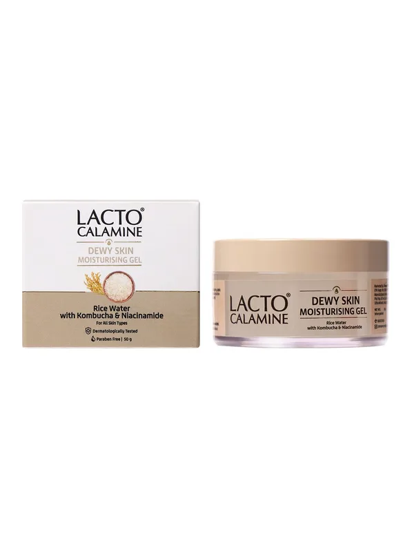 Lacto Calamine Dewy Rice Moisturizer with Niacinamide for Glass Skin - 50g