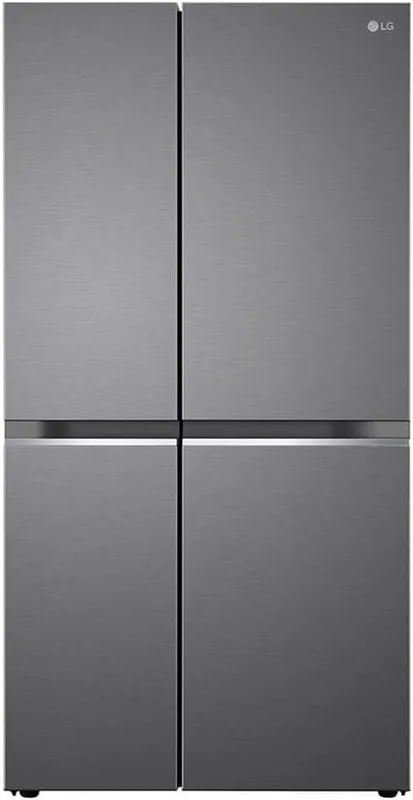 LG 650 L, 3 Star, Smart Inverter Compressor, Convertible With Door Cooling+, Frost Free Double Door Side by Side Refrigerator (GL-B257HDS3, Dazzle Steel, Express Freeze)