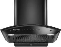 Hindware Smart Appliances Ripple Blk Plus Autoclean 60 IN 1500 CMH 60 cm | Curved Glass | Filterless | Touch Control | Motion Sensor | 10 Years Motor Warranty | Energy Efficient LED Light | Powerful Suction | Auto Clean Chimney