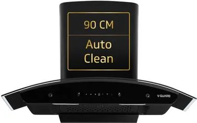 V-Guard X20 Neo Filterless 1400 CMH 90 cm 90cm| Touch & Gesture Control Auto Clean Chimney