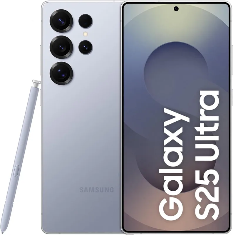 Samsung Galaxy S25 Ultra 5G AI Smartphone (Titanium Silverblue, 12GB RAM, 512GB Storage), 200MP Camera, S Pen Included, Long Battery Life