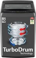 LG 8 kg 5 Star, Smart Inverter Technology, TurboDrum, Smart Diagnosis with Soft Closing Door Fully Automatic Top Load Washing Machine Black