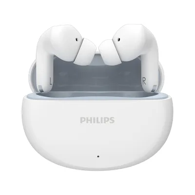PHILIPS TAT1269WT In-Ear Earbuds, 13mm Drivers, 40H, IPX5, BT 5.4, Touch/Voice Controls Bluetooth