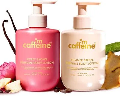 mCaffeine Perfume Body Lotion Combo | Shea Butter Deeply Moisturizes | Fruity & Aqua Scent