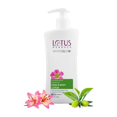 LOTUS HERBALS WhiteGlow Skin Brightening Hand and Body lotion SPF 25 PA+++