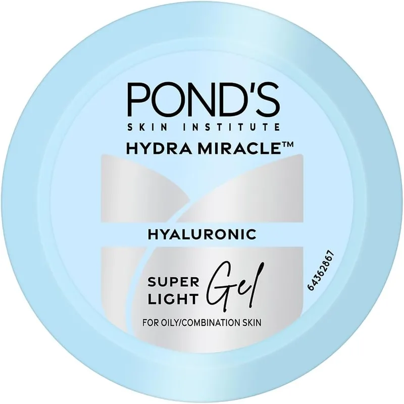 POND'S Super Light Gel Oil Free Face Moisturizer 50 g | With Hyaluronic Acid & Vitamin E for Fresh Glowing Skin & 24 hr Hydration - Daily Use